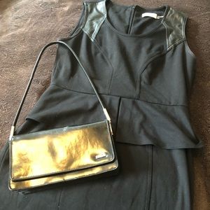 Little black dress Calvin Klein w/ leather straps.